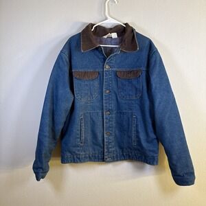 Vintage Key Imperial Denim Blanket Lined Jacket Men 46 Long